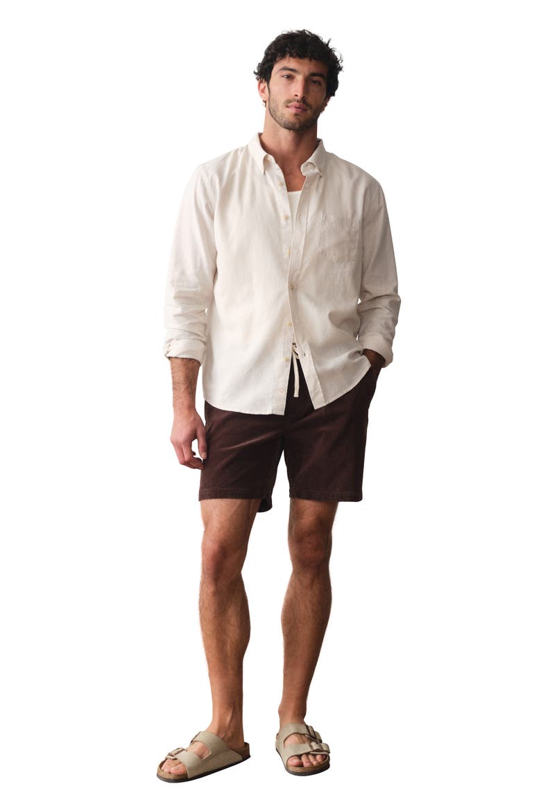 Saturday Corduroy Shorts, Alternate, color, DARK BROWN