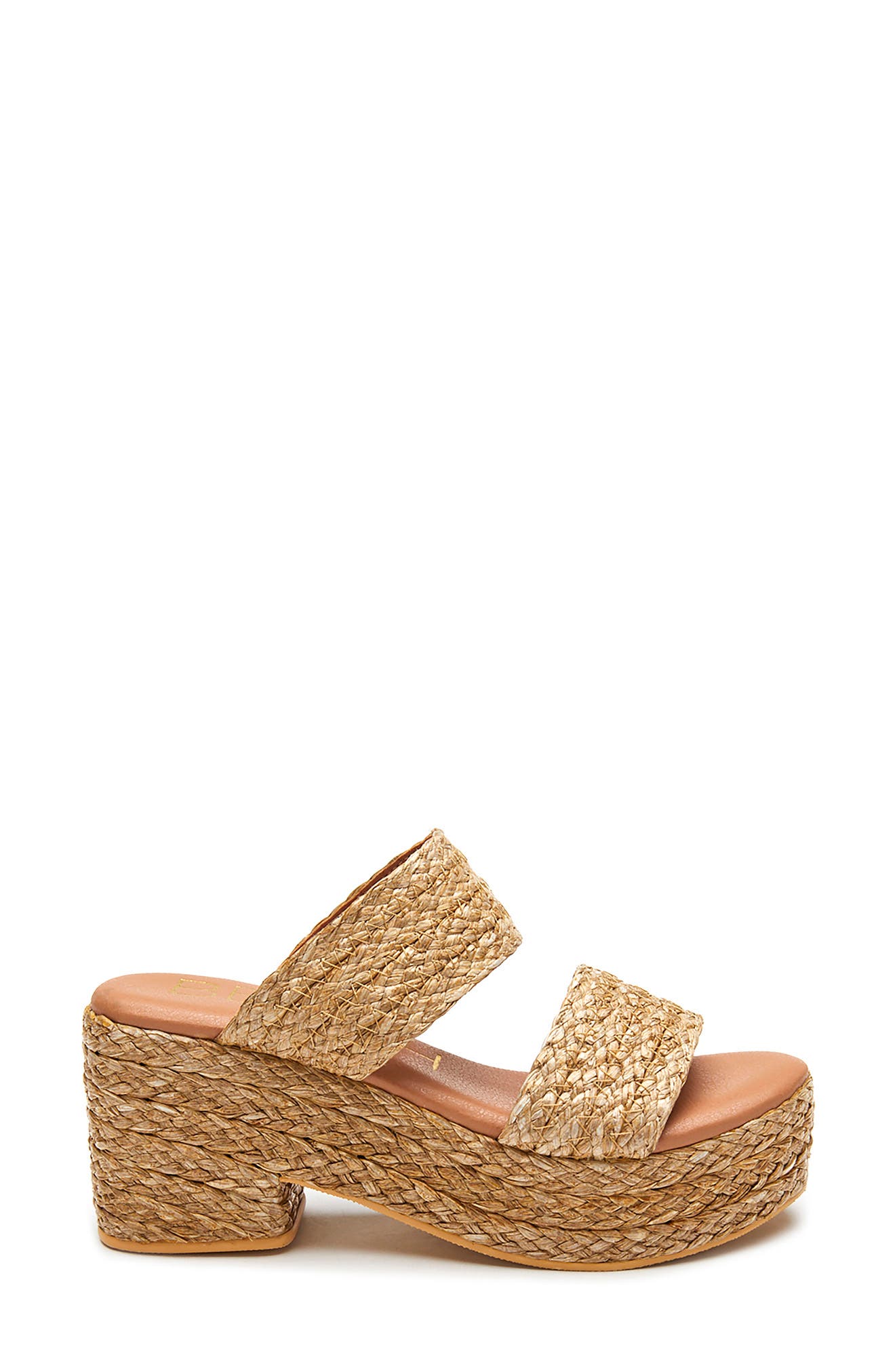 Coconuts by Matisse Ocean Ave Espadrille Platform Slide Sandal, Alternate, color, Cognac
