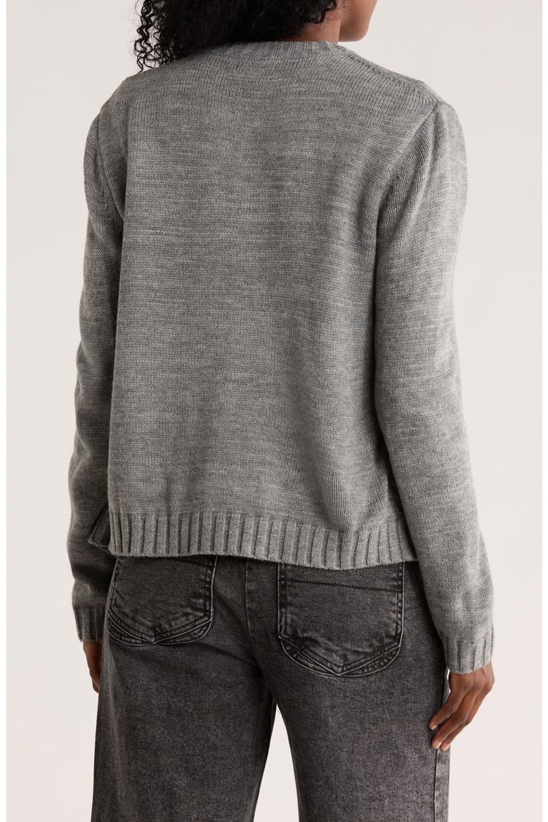 Zip-Up Sweater, Alternate, color, HEATHER GREY