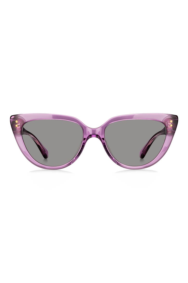 Alijah 53mm Cat Eye Sunglasses, Main, color, VIOLET/ GREY