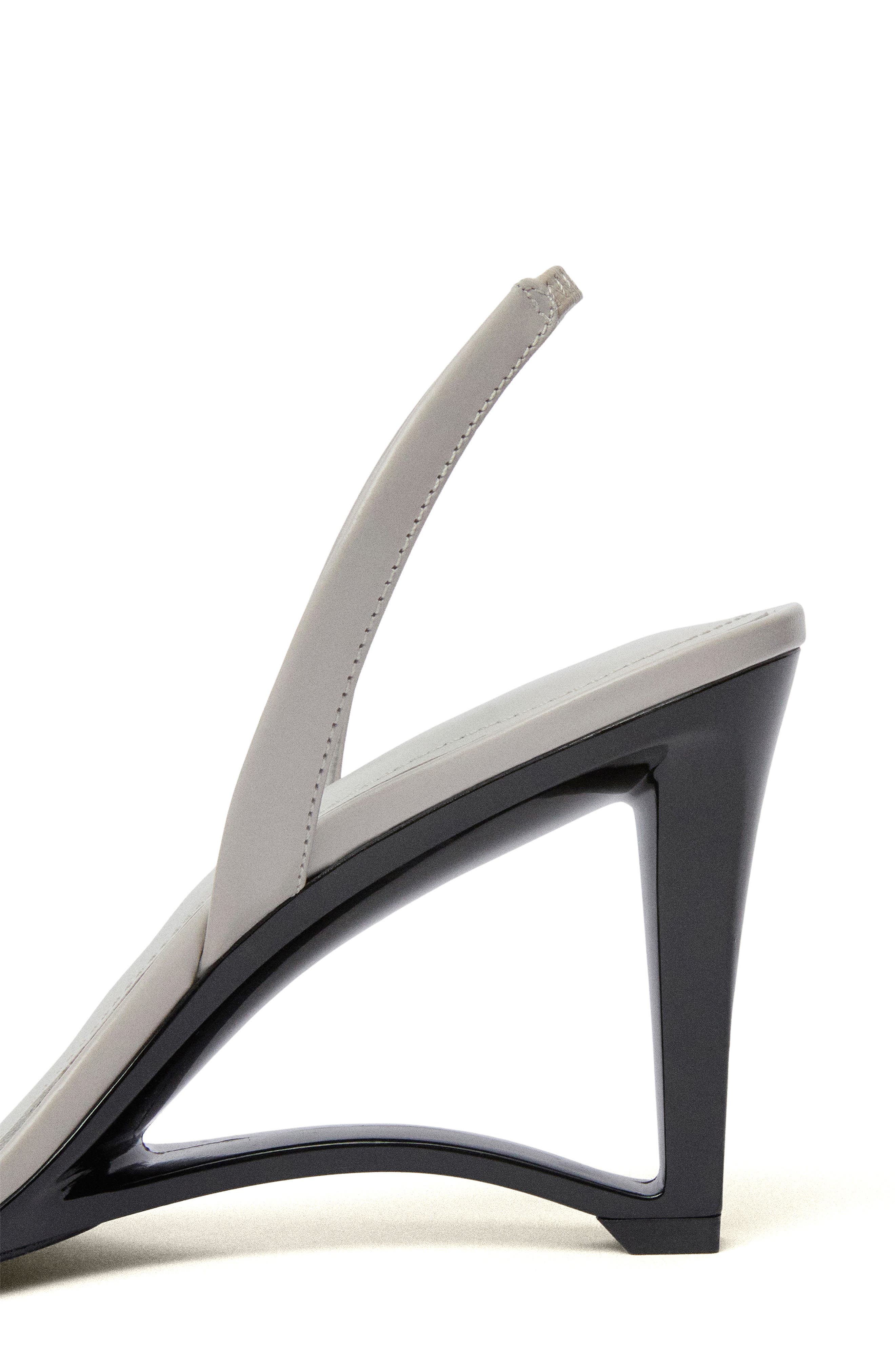 MANGO Slingback Wedge Sandal, Alternate, color, Ice Grey