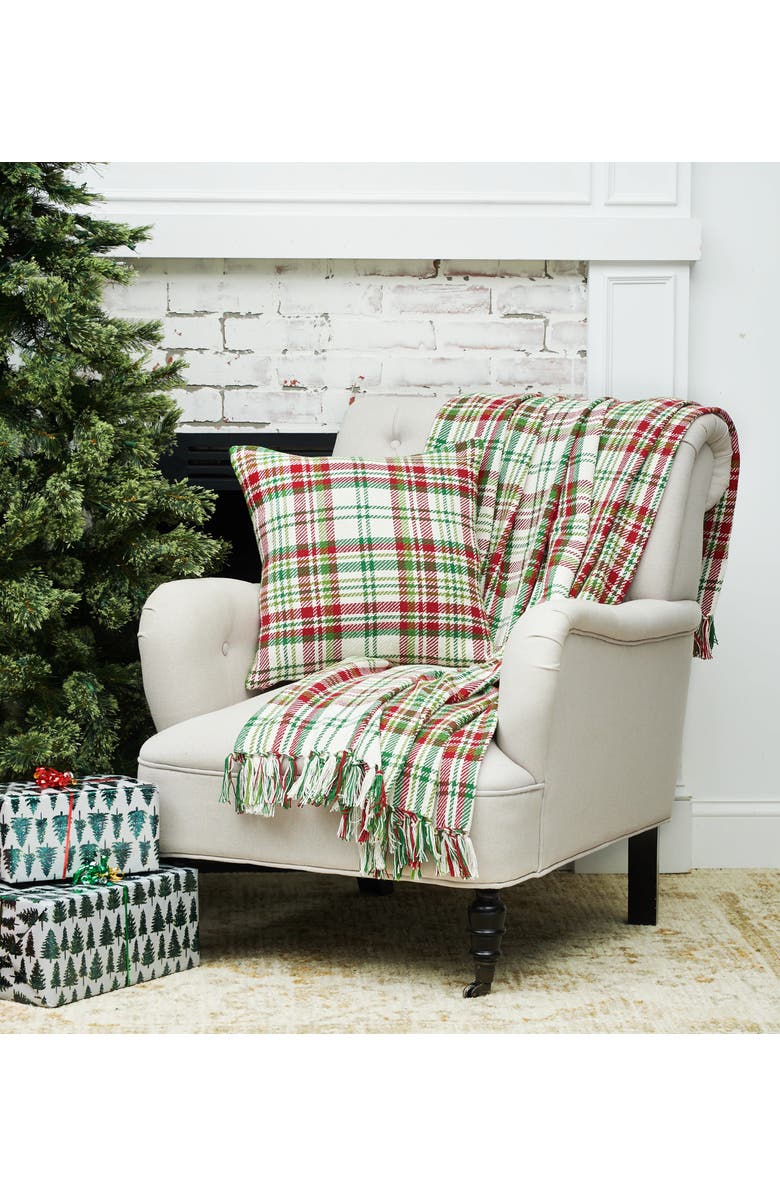 C&F Home Plaid Throws, Alternate, color, Green/Ivory