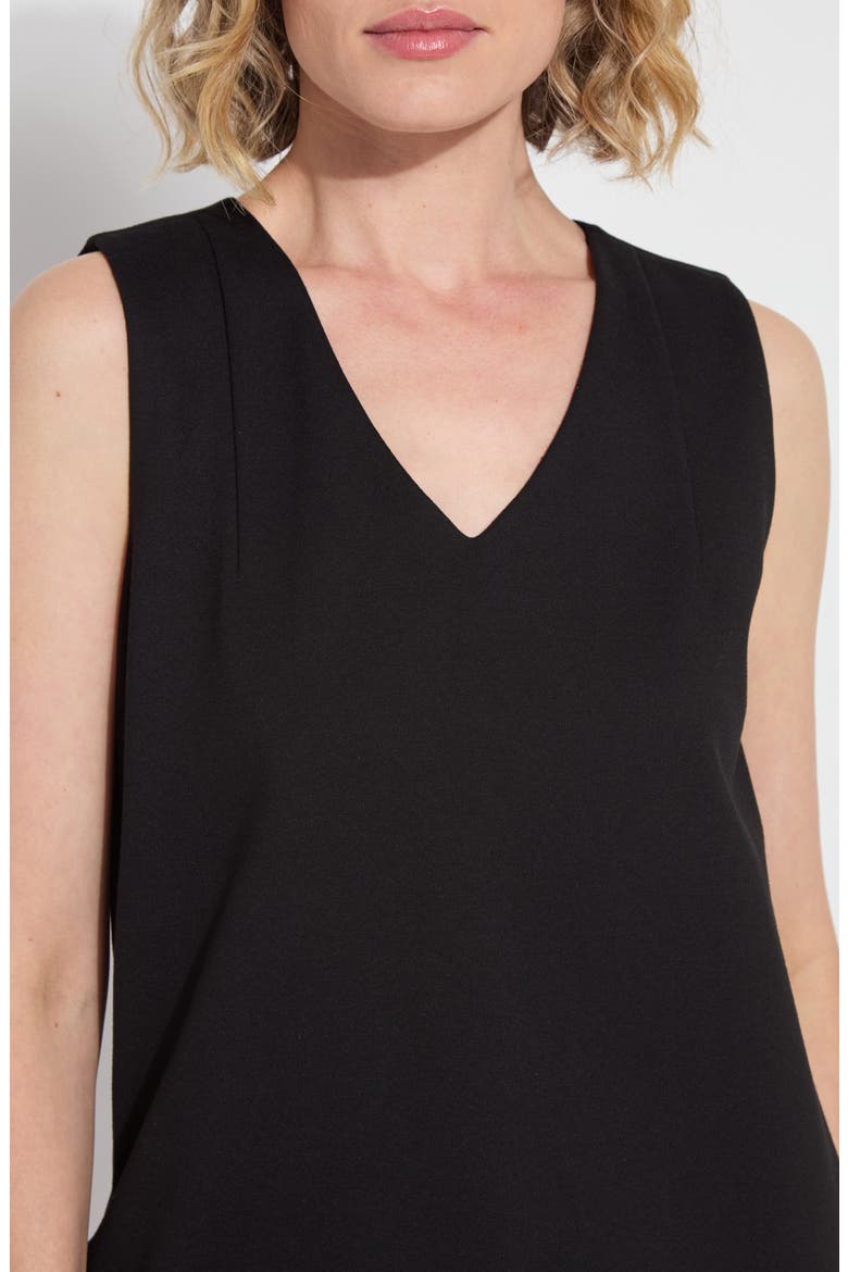 'Lyssentials Perfect A-Line Ponte Dress, Alternate, color, BLACK