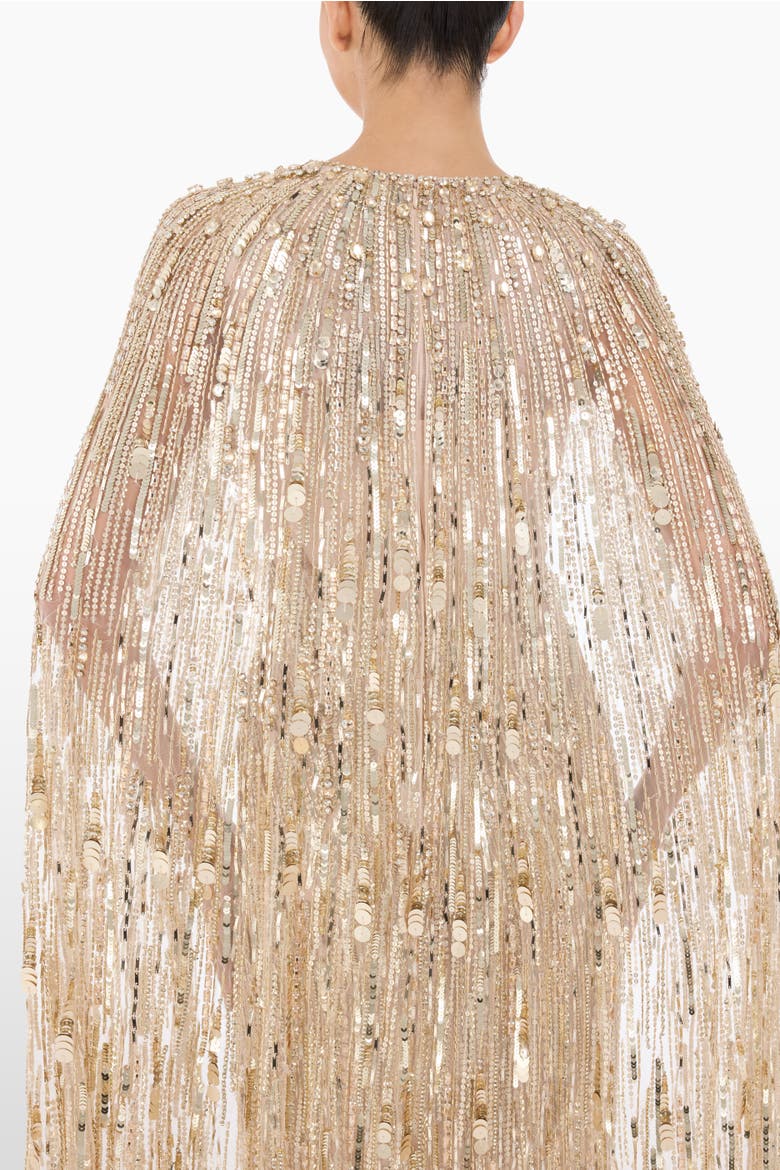 Elio Sequin-Embellished Maxi Dress, Alternate, color, Illusion