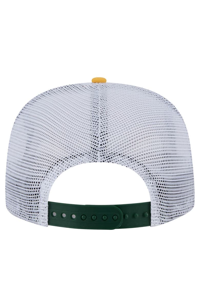 New Era Men's New Era Gold/Green Green Bay Packers Throwback Dye Golfer Snapback Hat, Alternate, color, 