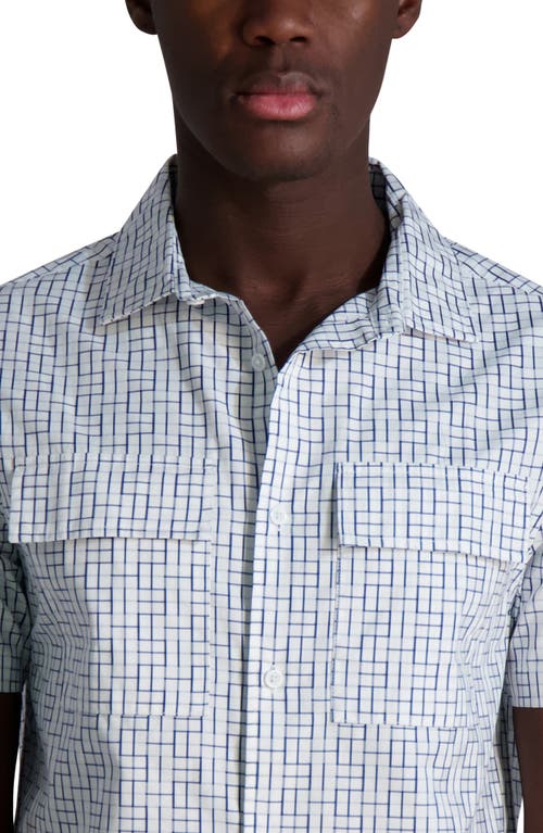 Karl Lagerfeld Paris Short Sleeve Cotton Button-up Shirt
