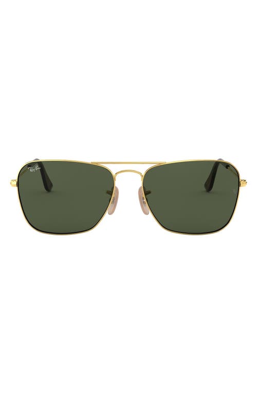 Ray-Ban 'Caravan' 55mm Sunglasses in Gold/Dark Green  product