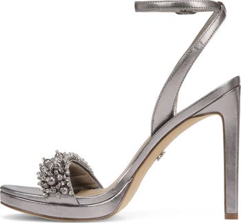 Jade Rhinestone Ankle Strap Sandal