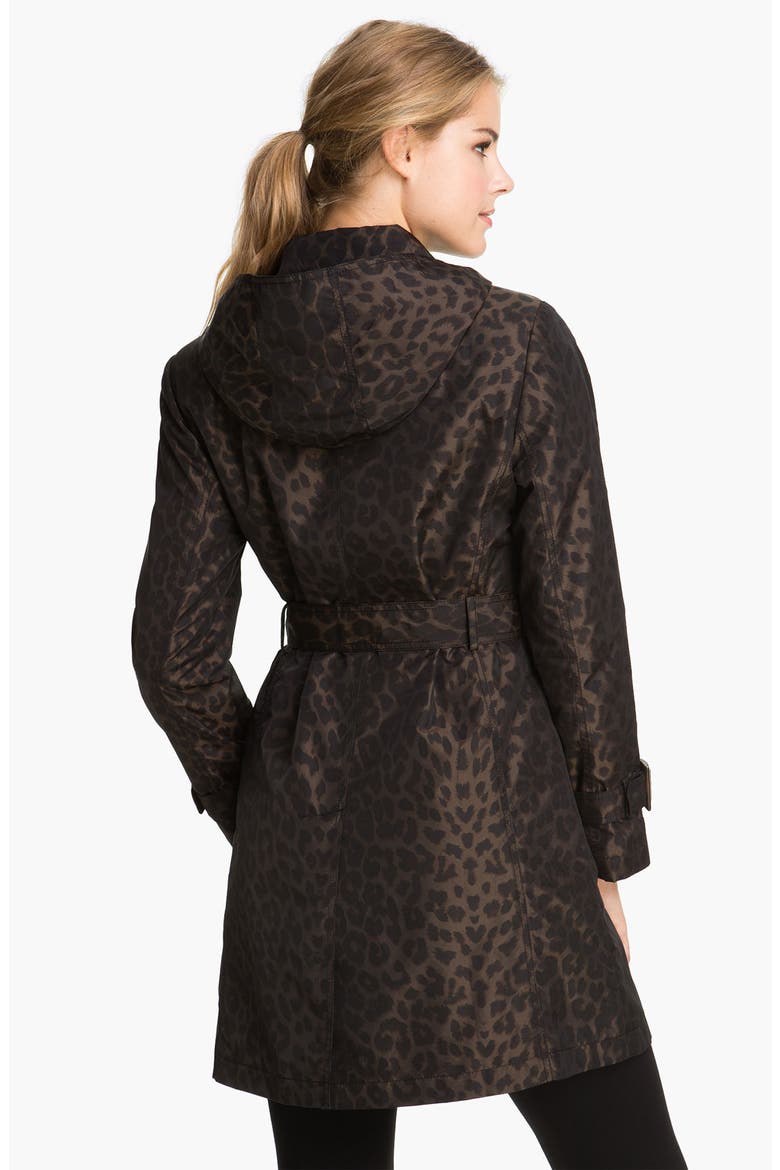 Leopard Print Trench Coat, Alternate, color, LEOPARD