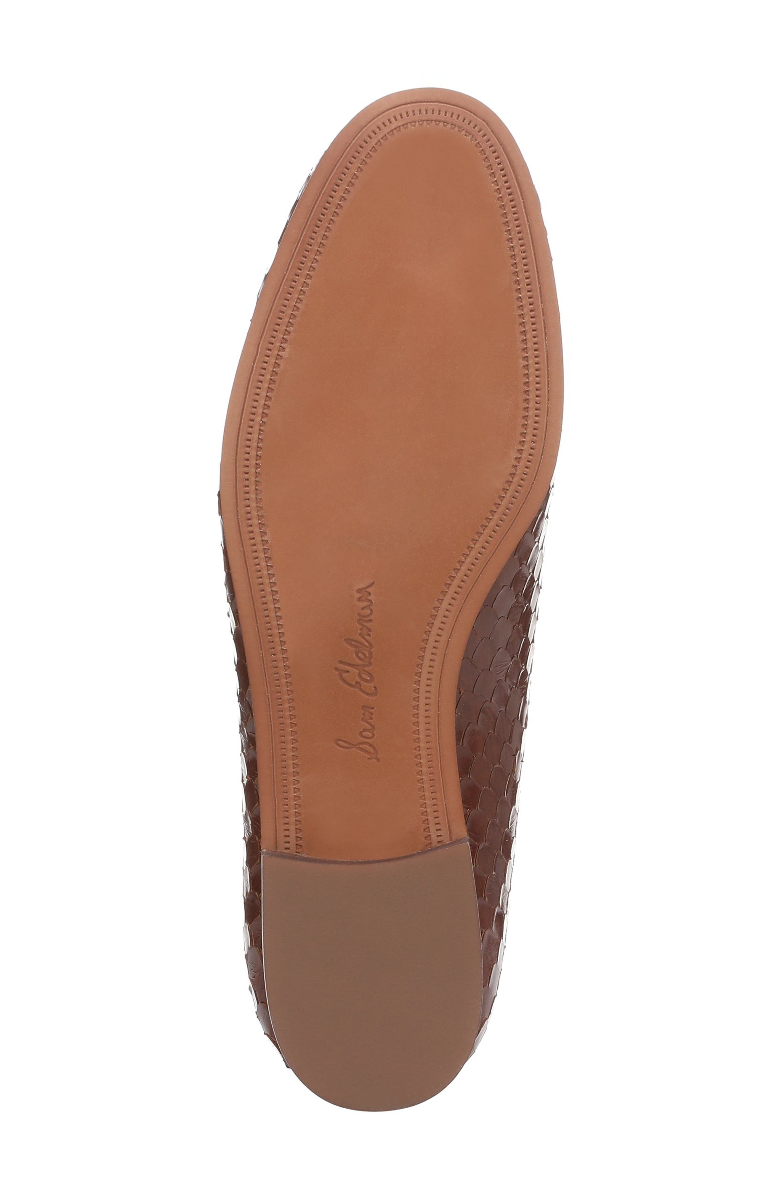 Sam Edelman Loraine 7 Lizard Embossed Loafer, Alternate, color, Copper Brown