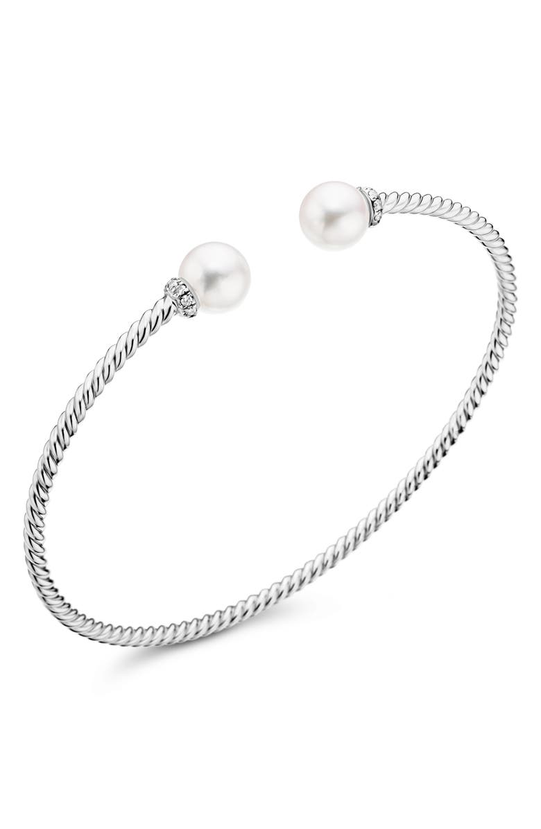 David Yurman Solari Pearl Bracelet with Diamonds in 18K Gold, Alternate, color, 