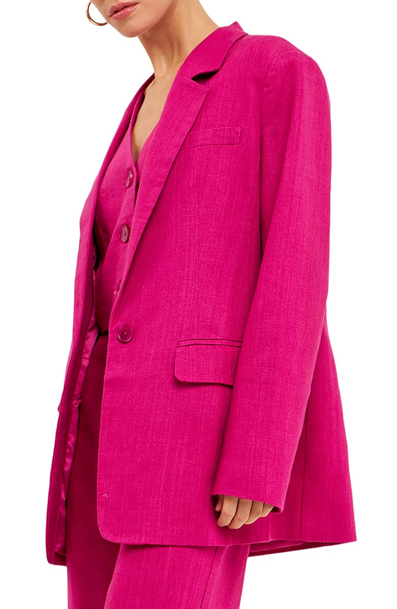 Endless Rose Linen Blend Blazer, Alternate, color,