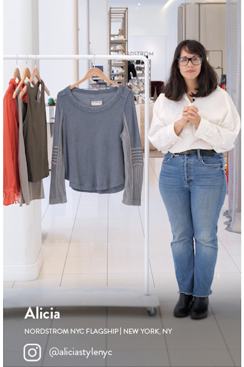 Cable Stitch Sleeve Sweater video