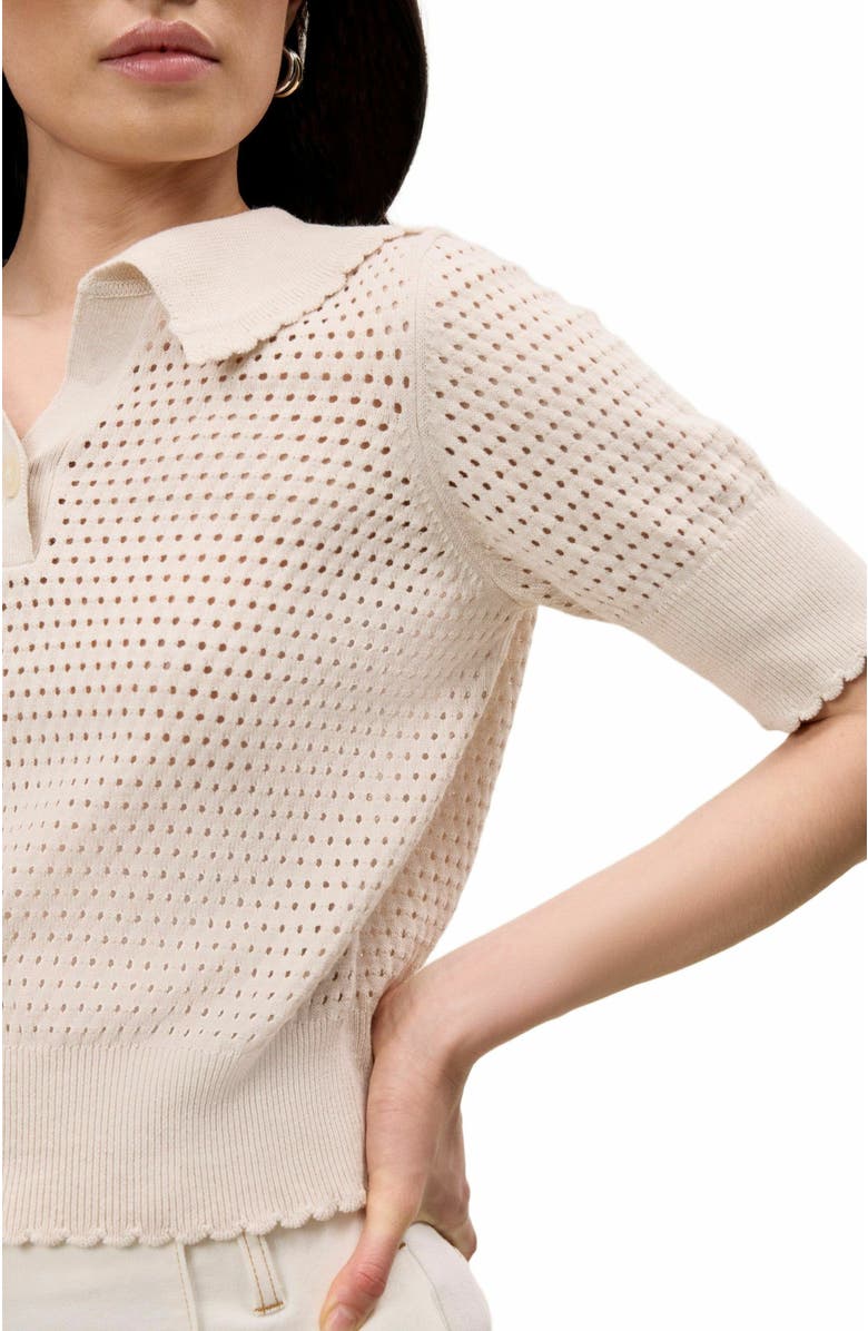 Rebecca Taylor Fern Knit Sweater, Alternate, color, Beige