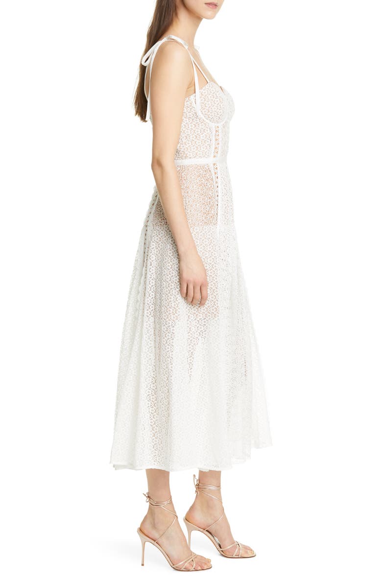 Self-Portrait Bustier Lace Sundress, Alternate, color, 