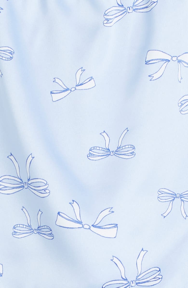 Nordstrom Kids' Bow Trim Satin Short Pajamas, Alternate, color, Blue Dazzle Bows