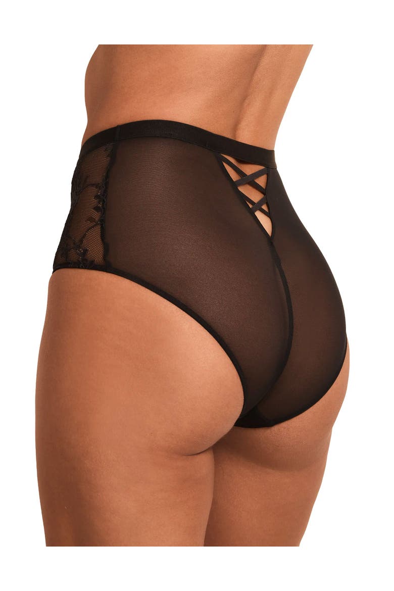 Mila High Waisted Panties, Alternate, color, Black