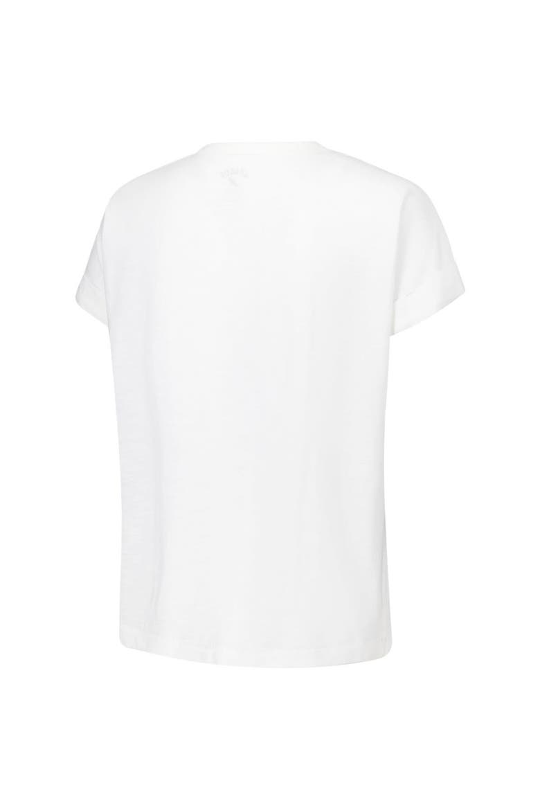 Women's League Collegiate Wear White Nebraska Huskers Slub Rolled Cuff T-Shirt, Alternate, color, White