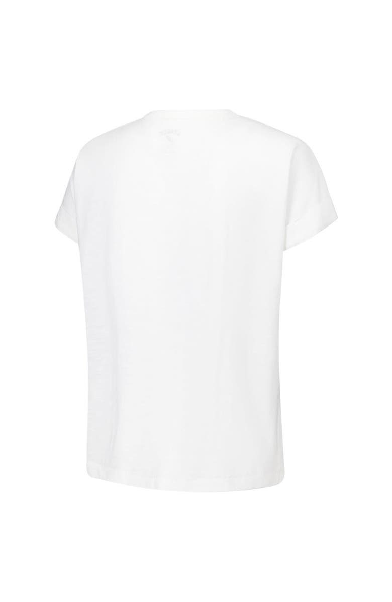 LEAGUE COLLEGIATE WEAR Women's League Collegiate Wear White Nebraska Huskers Slub Rolled Cuff T-Shirt, Alternate, color, White