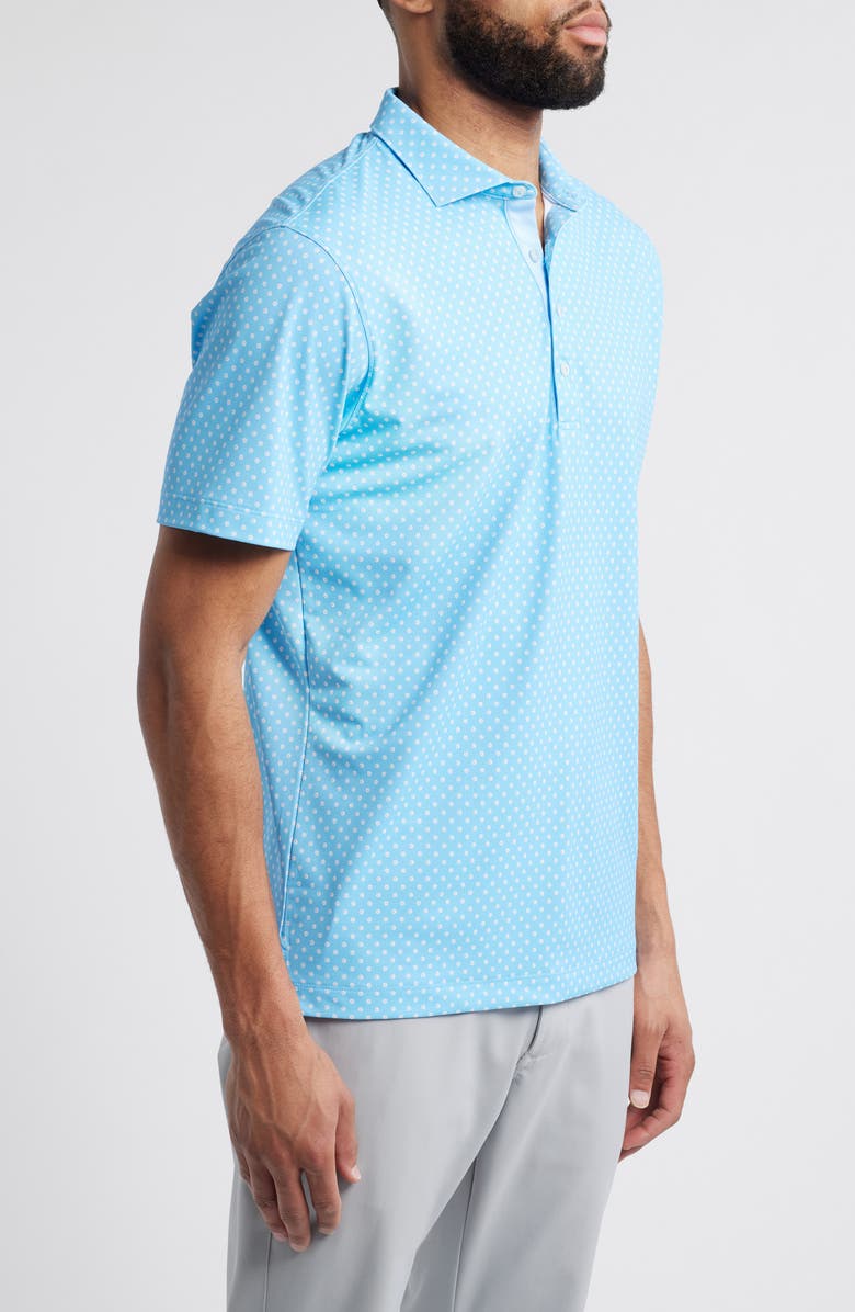 johnnie-O Daisy Neat Floral PREP-FORMANCE Golf Polo, Alternate, color, Maliblu