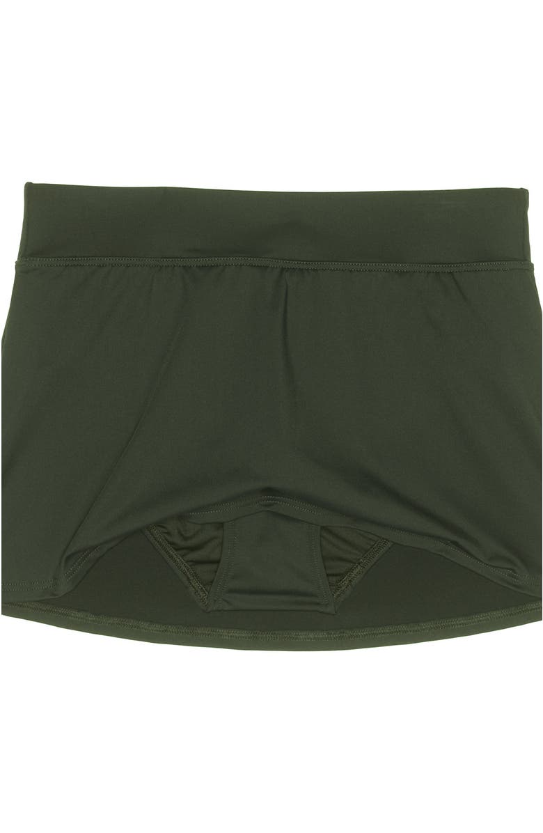 Lands' End Mini Swim Skirt, Alternate, color, Rich Olive Green