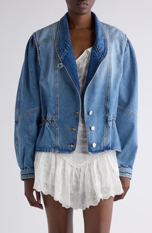 Isabel Marant Dolie Puffed-sleeve Jacket In Blue