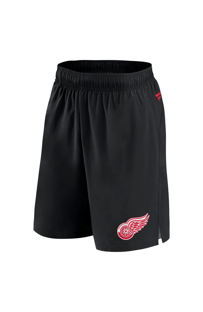 FANATICS Men's Fanatics Branded  Black Detroit Red Wings Authentic Pro Tech Shorts, Alternate, color, 