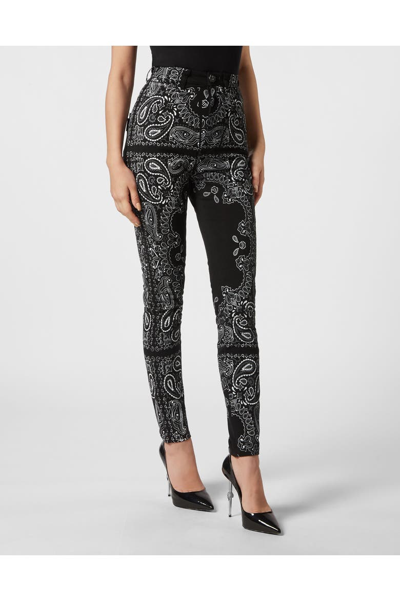 Super High Waist Jegging Paisley Women, Main, color, black