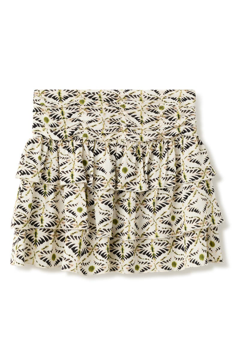 MANGO TEEN Kids' Ruffled Print Miniskirt, Alternate, color,