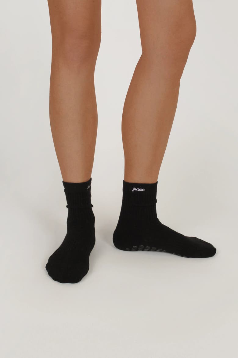 Script Grip Socks, Alternate, color, Onyx