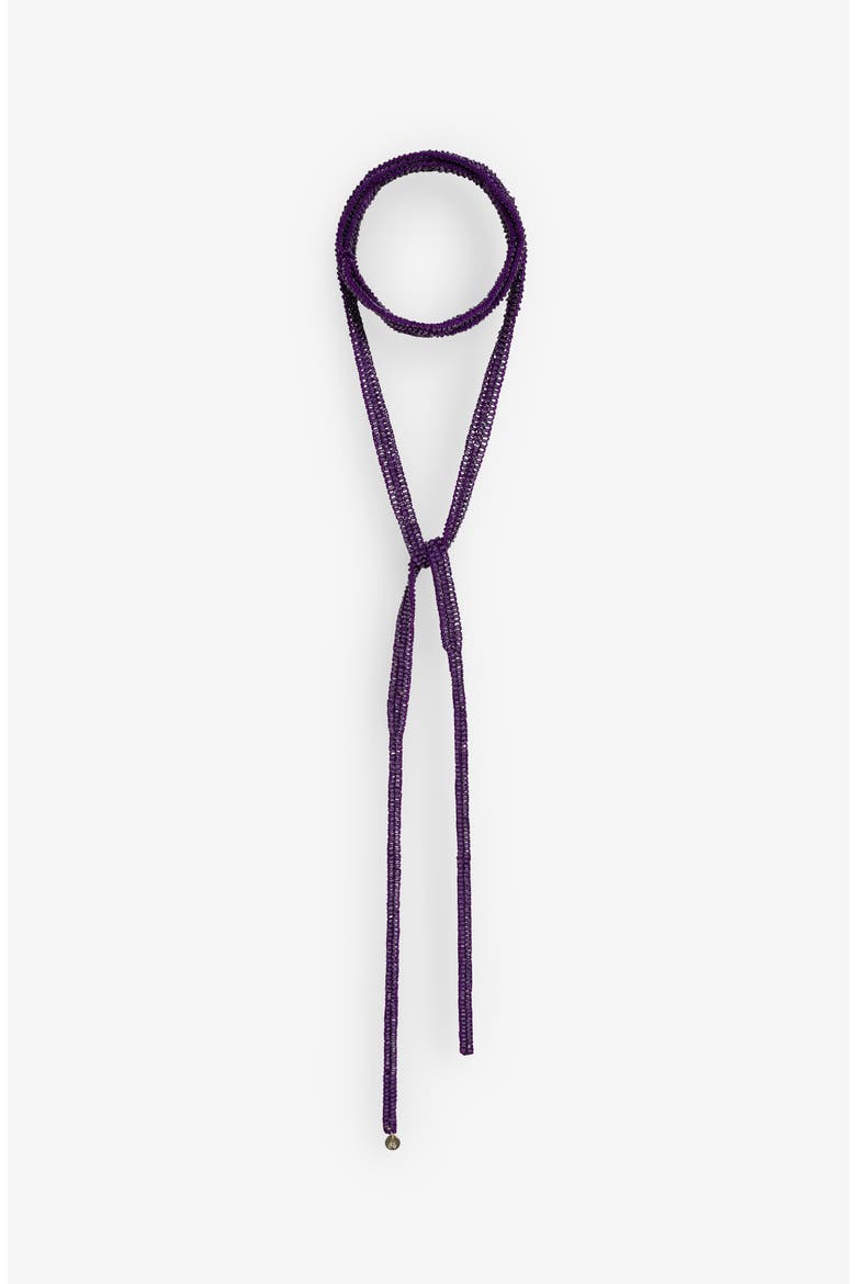Tie Beads Necklace, Main, color, Purple