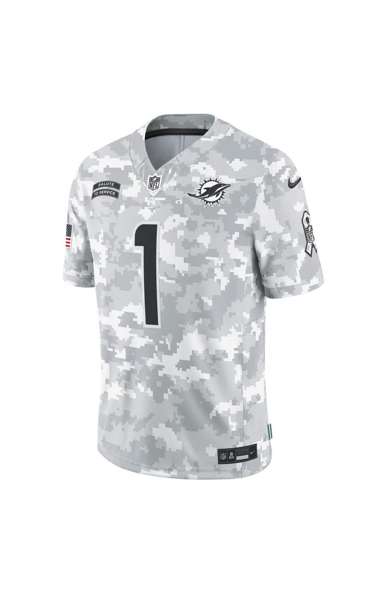 Nike Men's Nike Tua Tagovailoa Arctic Camo Miami Dolphins 2024 Salute to Service Limited Jersey, Alternate, color, Arctic Camo