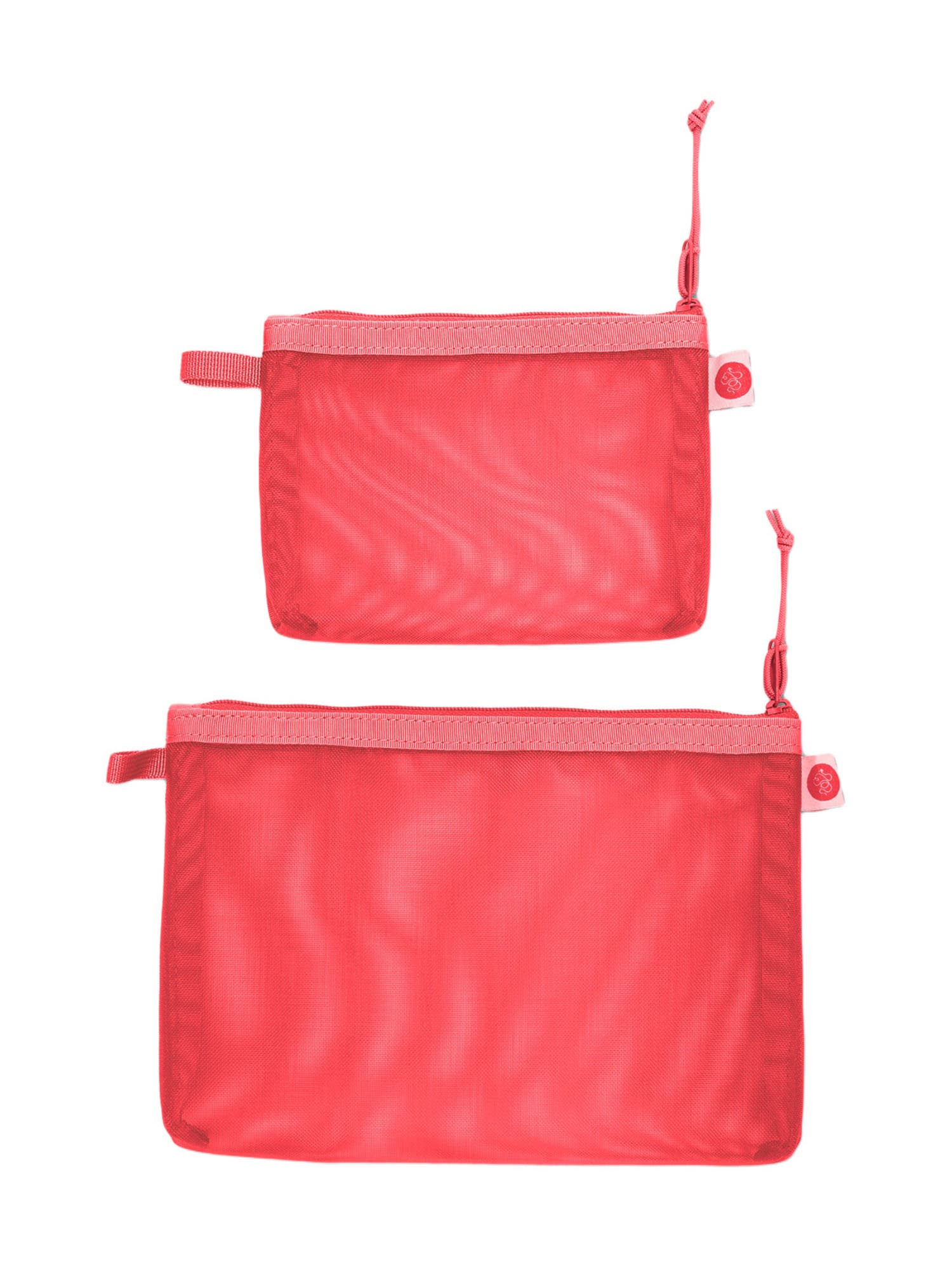 Baboon to the Moon Monomesh Pouch Set in Red 