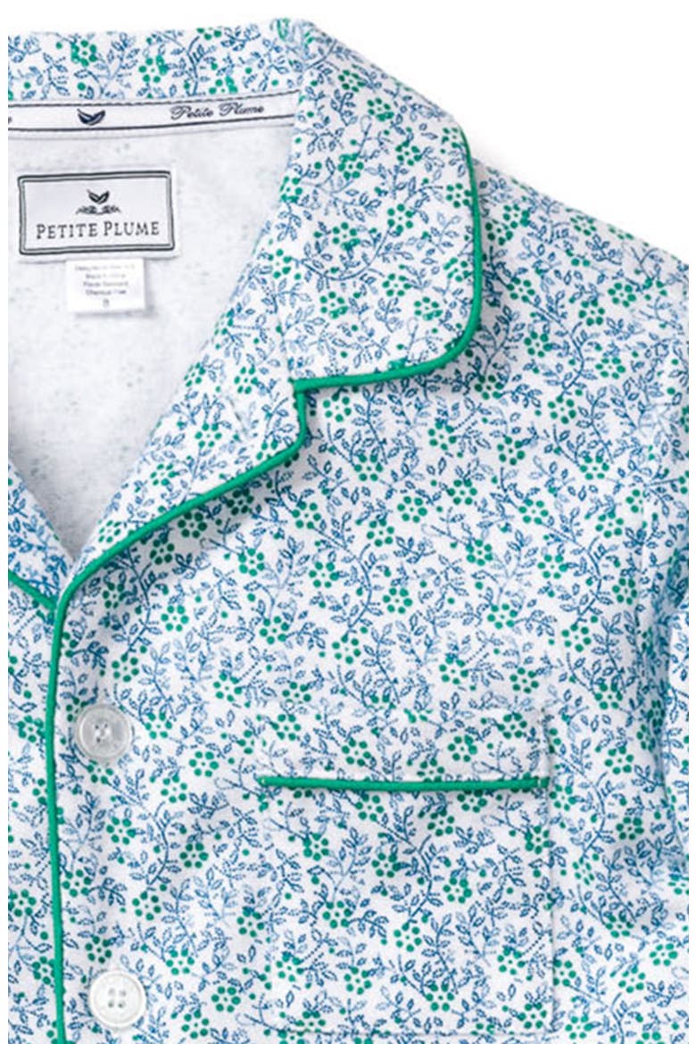 Stafford Floral Pajamas, Alternate, color, GREEN