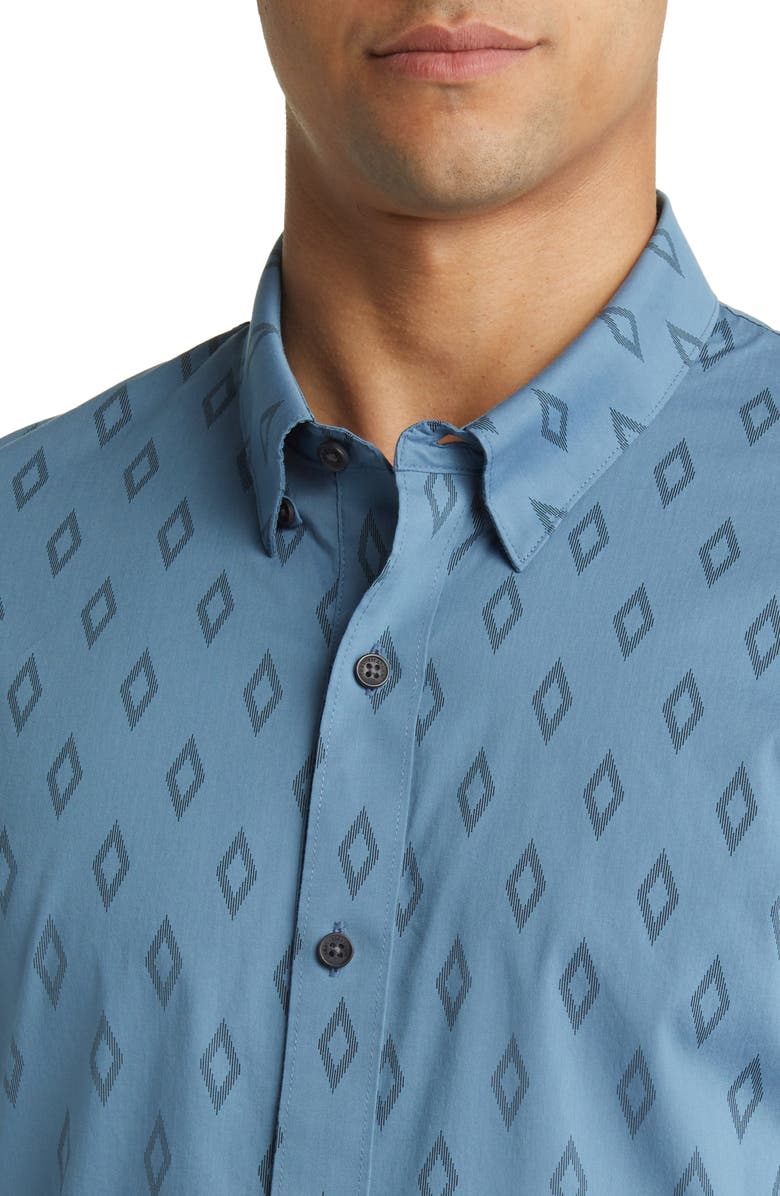 TravisMathew Sidetracked Short Sleeve Button-Down Shirt, Alternate, color, 