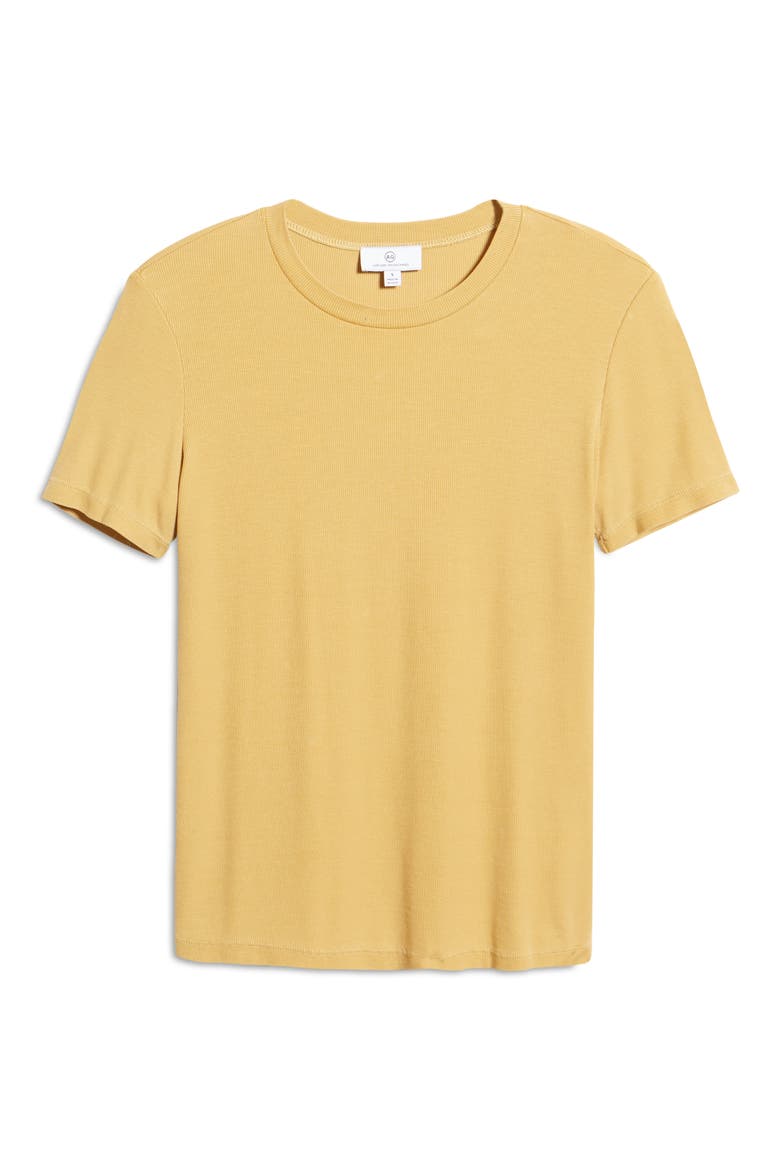 Women's Gray Boy Ribbed T-Shirt, Alternate, color, MOCHA CREAM