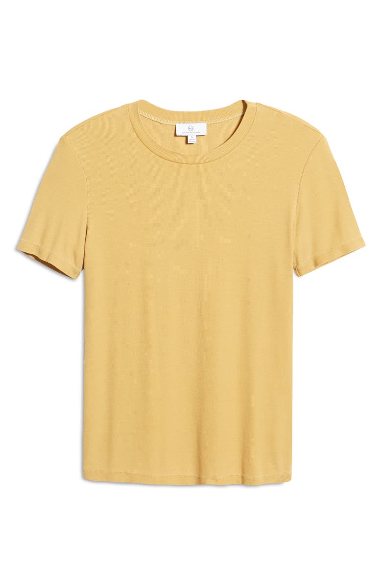 AG Women's Gray Boy Ribbed T-Shirt, Alternate, color, Mocha Cream