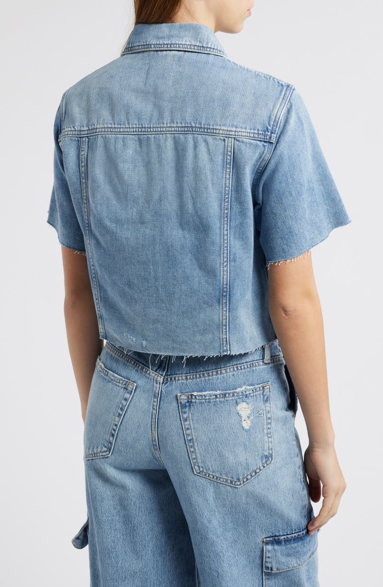 HIDDEN JEANS Short Sleeve Denim Jacket, Alternate, color, 