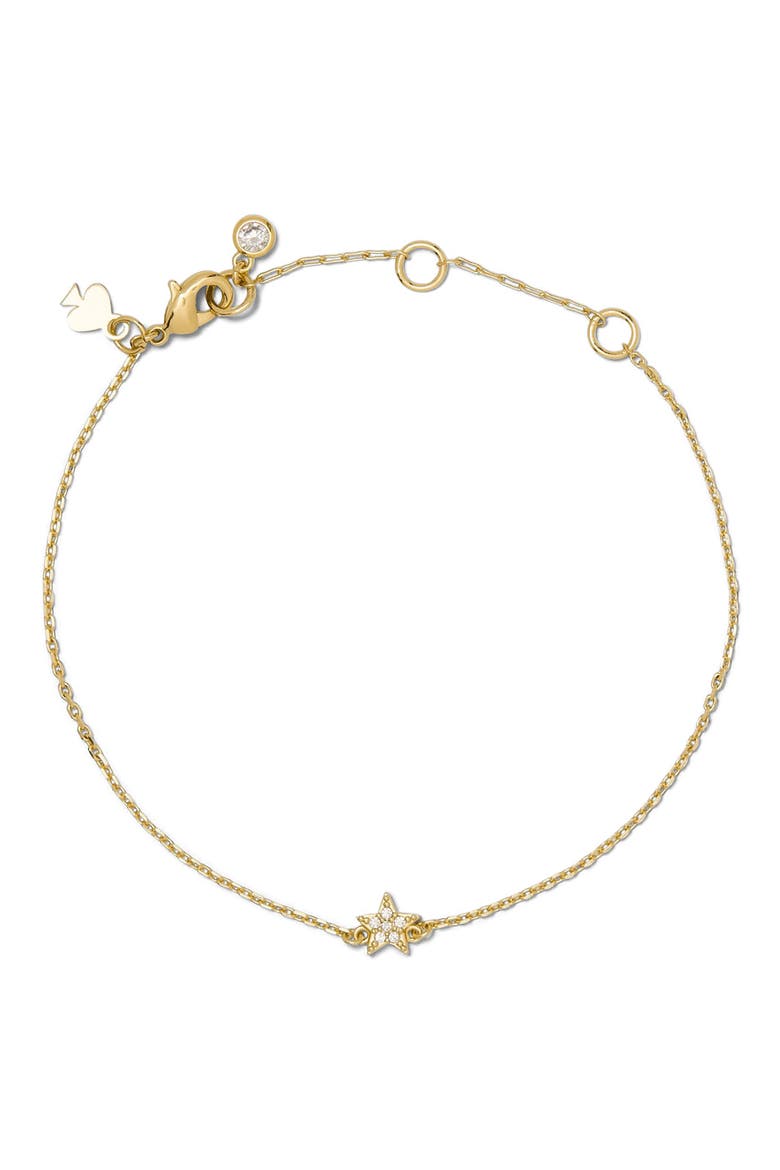 you're a gem mini star pavé bracelet, Main, color, CLEAR/ GOLD