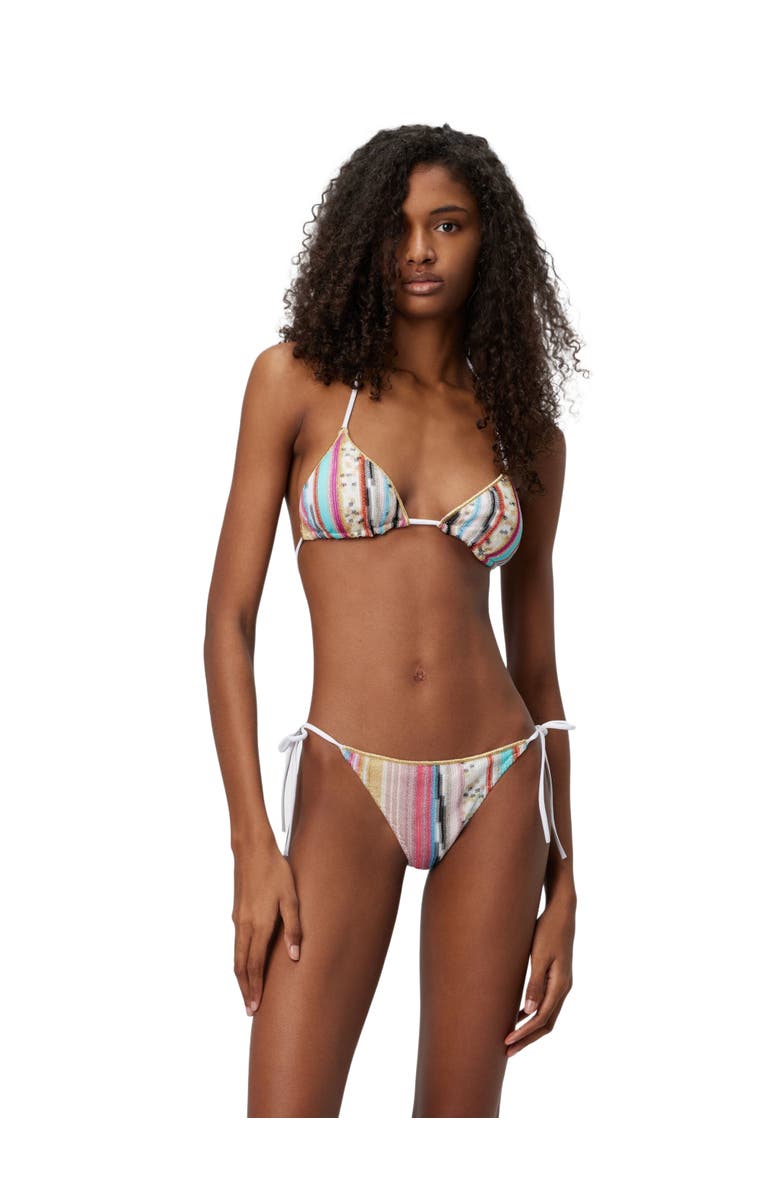 Missoni Lamé Slub Viscose Triangle Bikini, Main, color, Multicoloured
