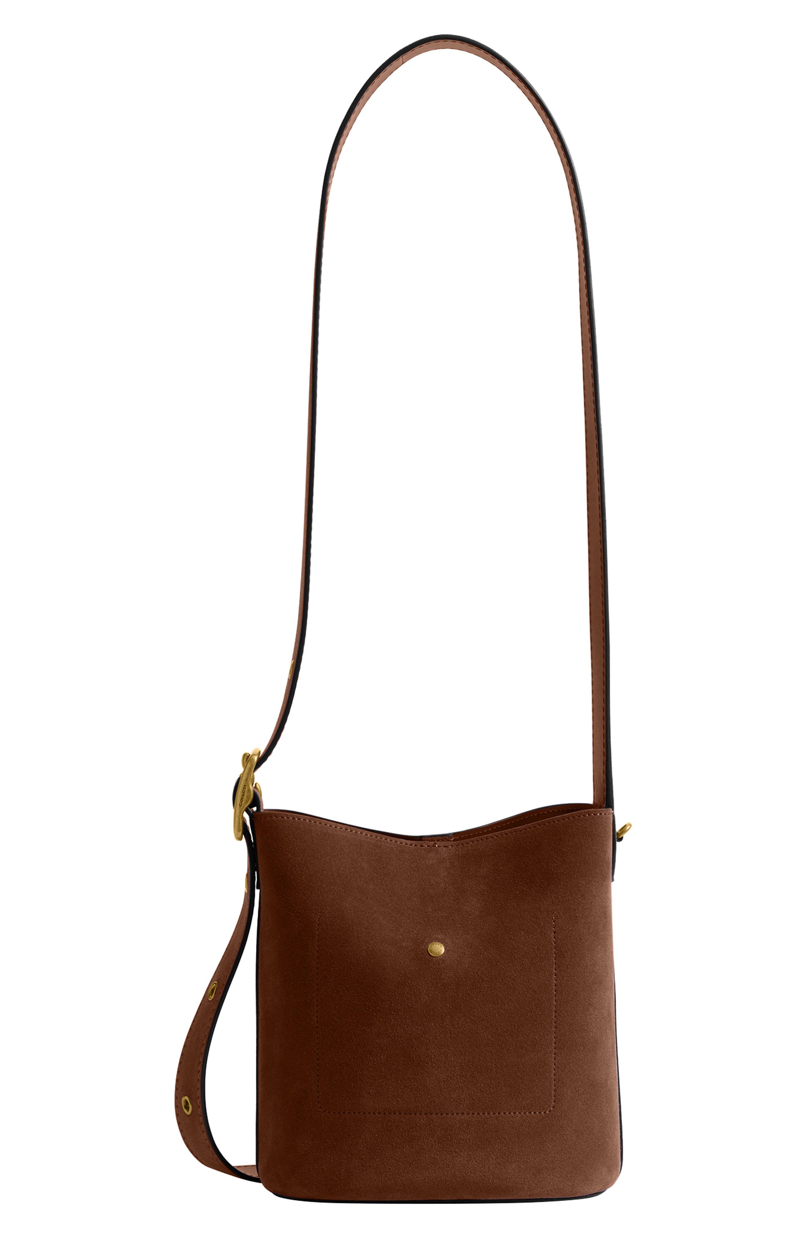 COACH Bleecker Suede Crossbody Bag, Alternate, color, B4/ Warm Brown