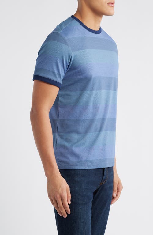 Robert Barakett Morning Lake Short Sleeve Crewneck T-shirt In Blue