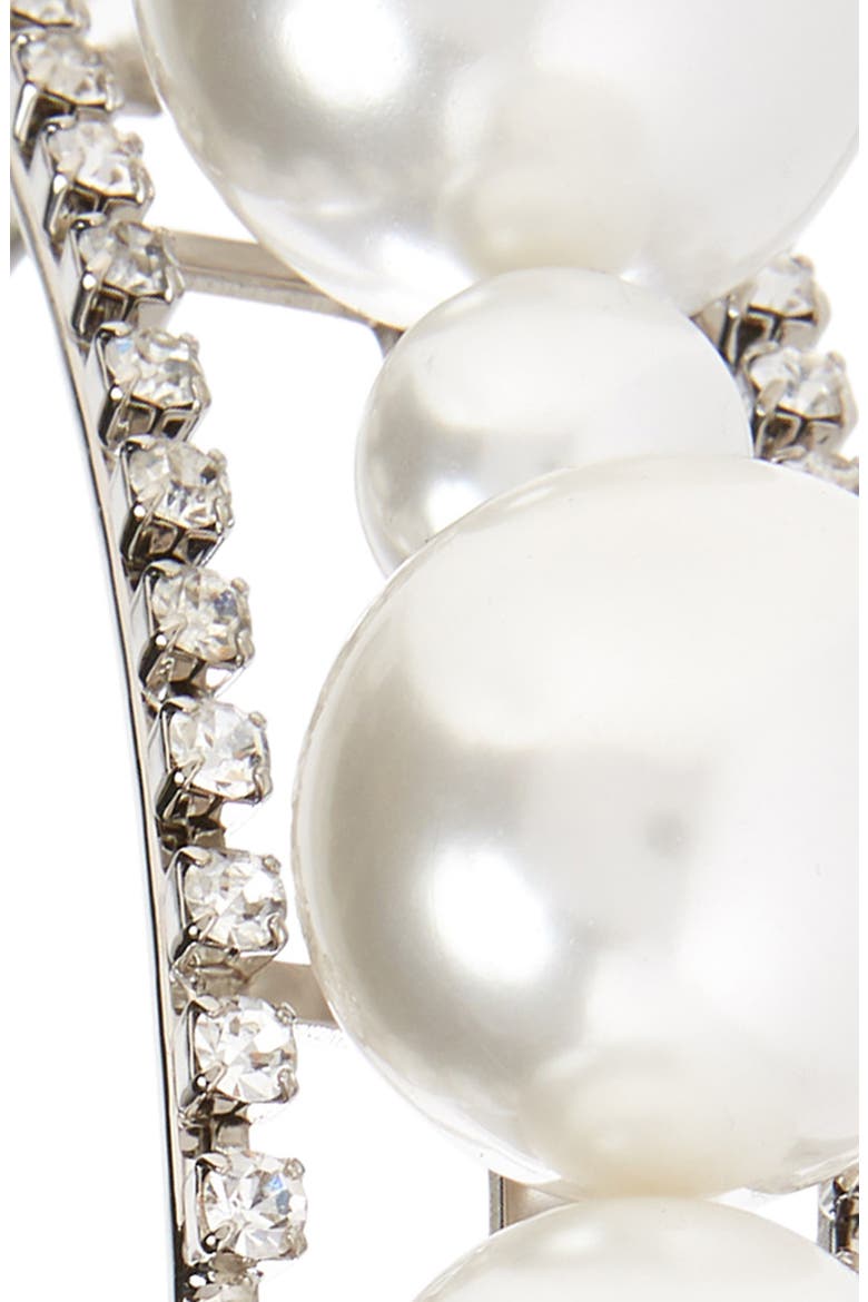 Givency Ariana Imitation Pearl & Crystal Headband, Alternate, color, SILVER