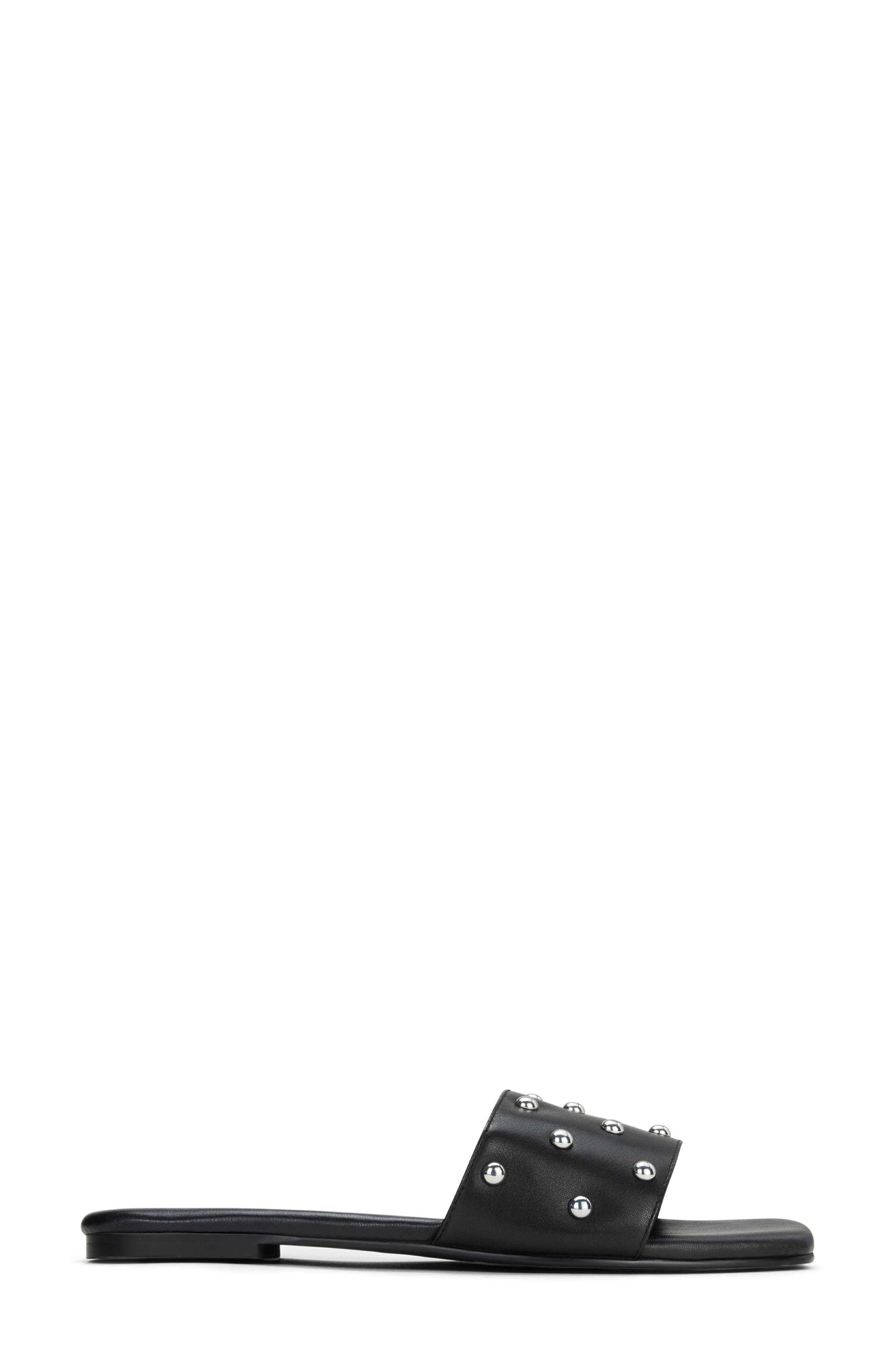 Yosi Samra Harley Studded Slide Sandal, Alternate, color, Black