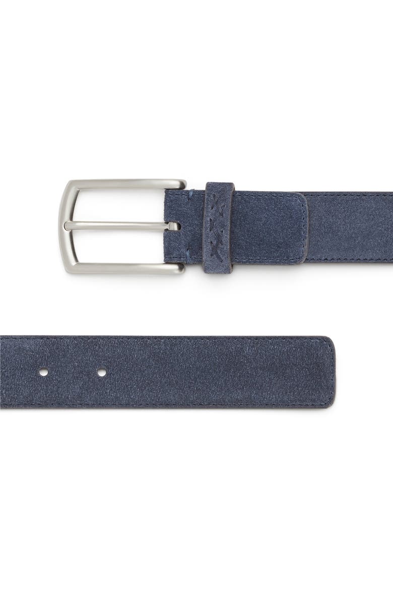 ZEGNA Suede Belt, Alternate, color, Quartz Blue