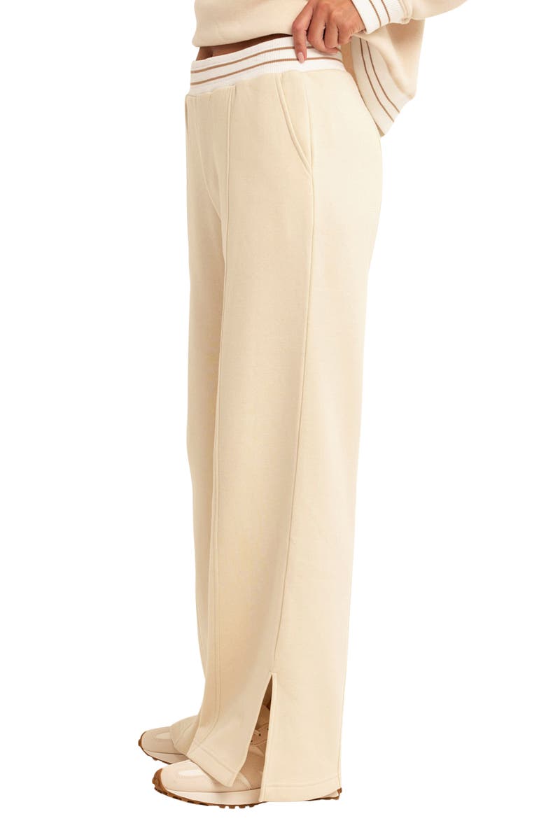 Threads 4 Thought Bellona Triblend Fleece Wide Leg Pants, Alternate, color, Tapioca / Balsa