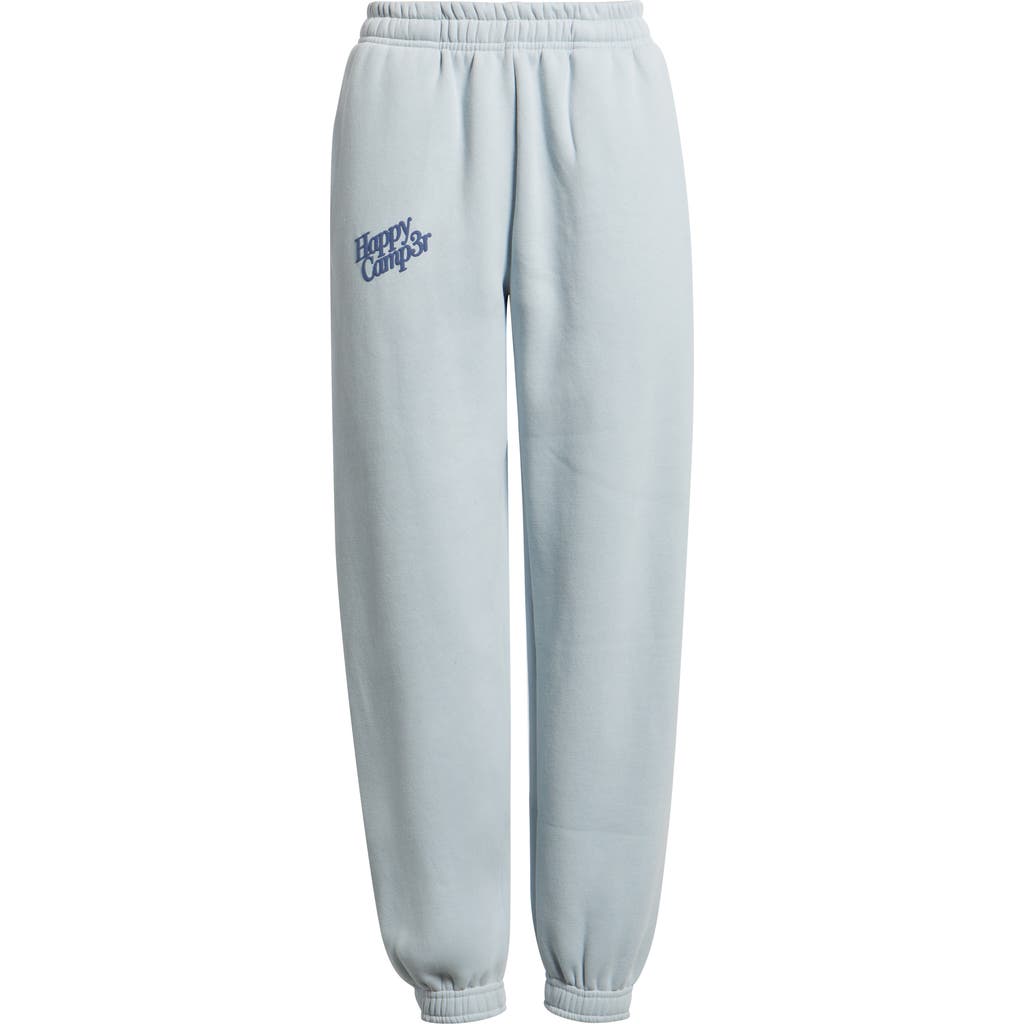 Happy Camp3r Puff Series Core Logo Cotton Blend Joggers In Blue