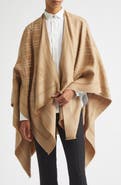 Burberry EKD & Check Jacquard Wool & Cashmere Cape