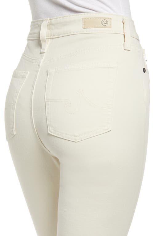 Ag Mari High Waist Slim Ankle Straight Leg Jeans In White Cream