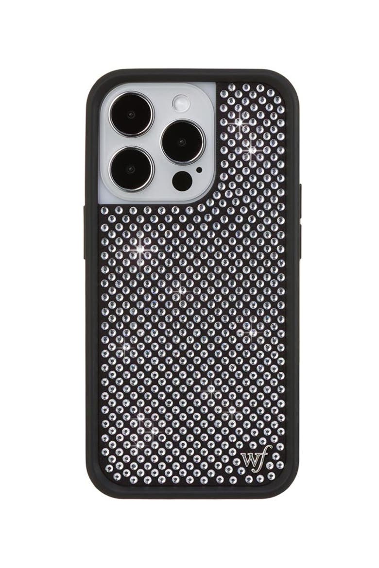 White Rhinestone iPhone Case, Alternate, color, White